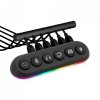 Streamplify HUB DECK 5, 4x USB 3.0, 1x USB 2.0, RGB, 12V, EU Przewód zasilający - czarny